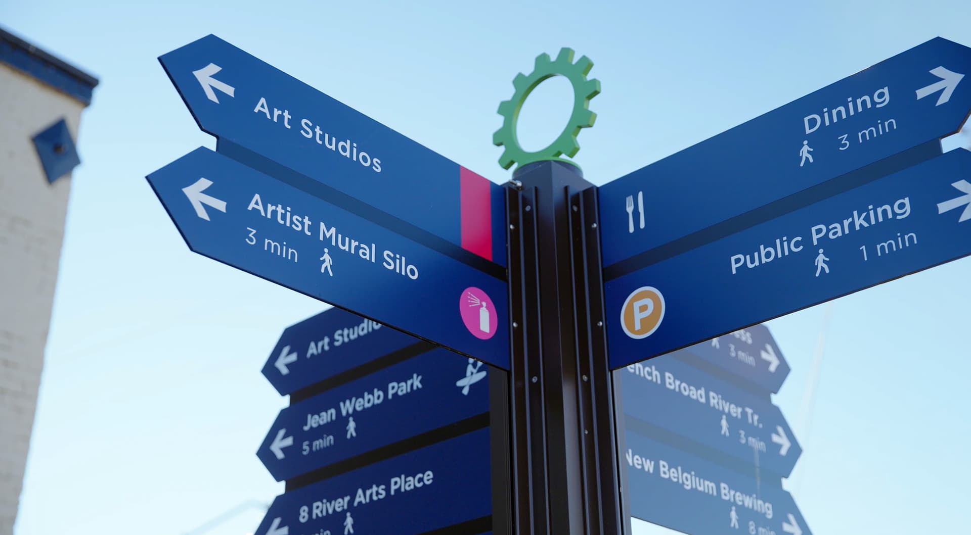 River Arts District Wayfinding Sign