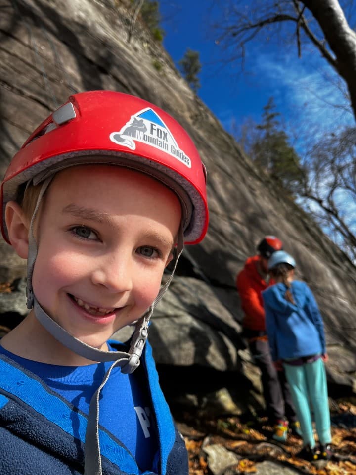 Rock climbing near Asheville with Fox Mountain Guides- fun for the whole family! Rock climbing near Asheville with Fox Mountain Guides- fun for the whole family!