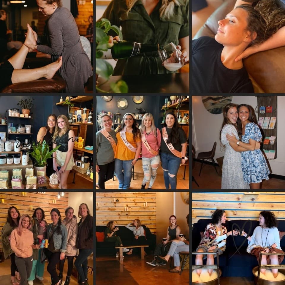 A fun and relaxing social spa experience in downtown Asheville. Perfect for girls trips, bachelorette parties, and groups exploring the city. A fun and relaxing social spa experience in downtown Asheville. Perfect for girls trips, bachelorette parties, and groups exploring the city.